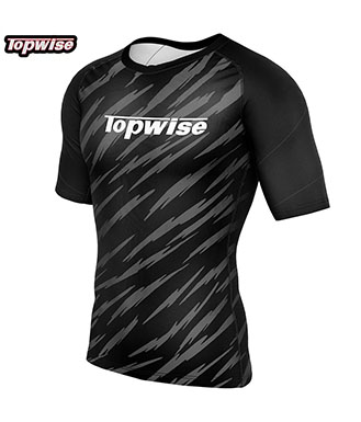 Bjj Rash Guard Short Sleeve Black