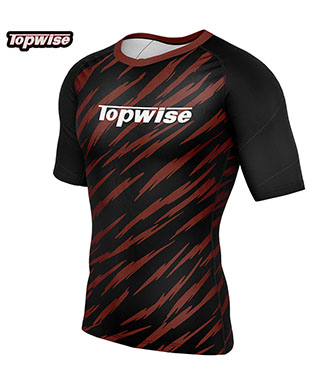 Bjj Rash Guard Short Sleeve Red