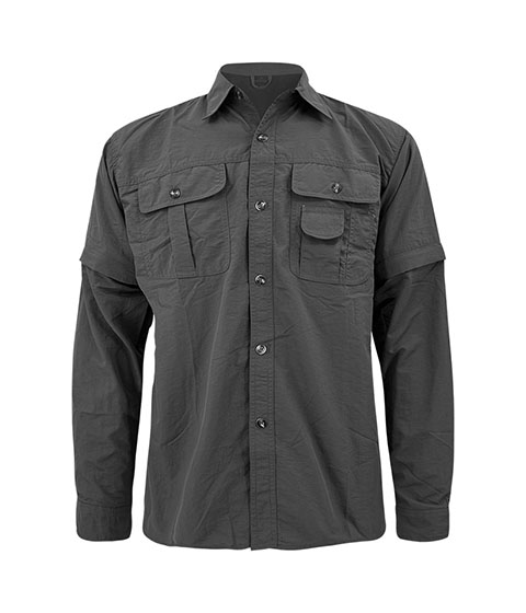 Graues Button Down Fishing Shirt