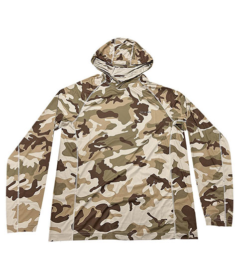 Brown Camo Fishing Hooded