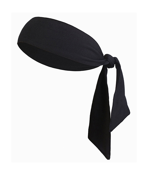 Black Athletic Tie Headbands