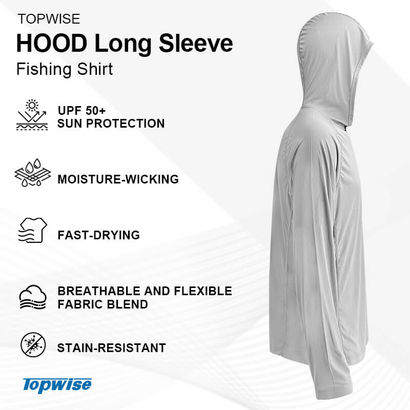 Blank Grey Fishing Hoodie