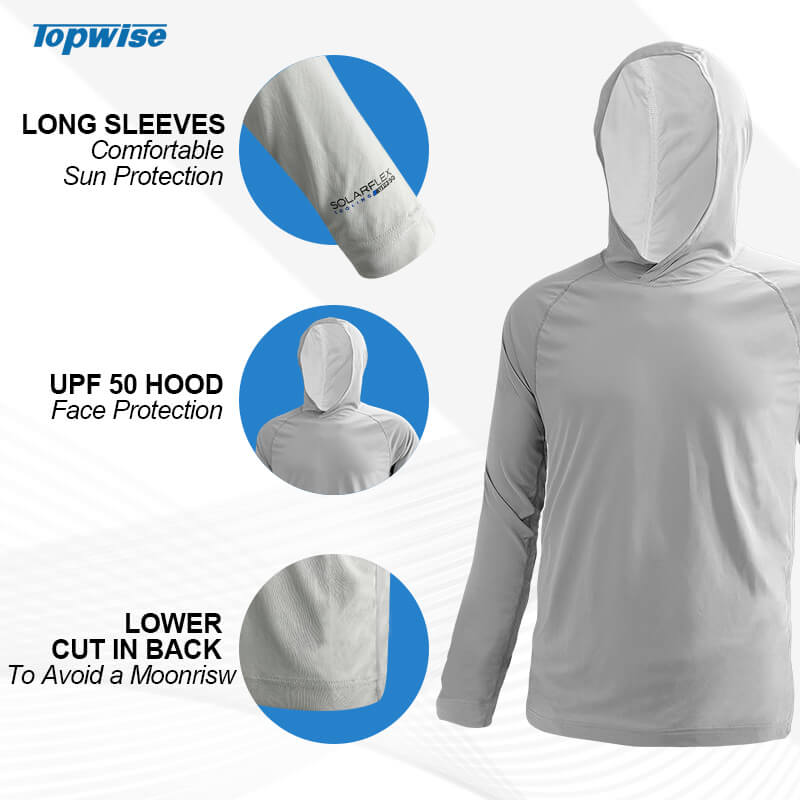 Blank Grey Fishing Hoodie