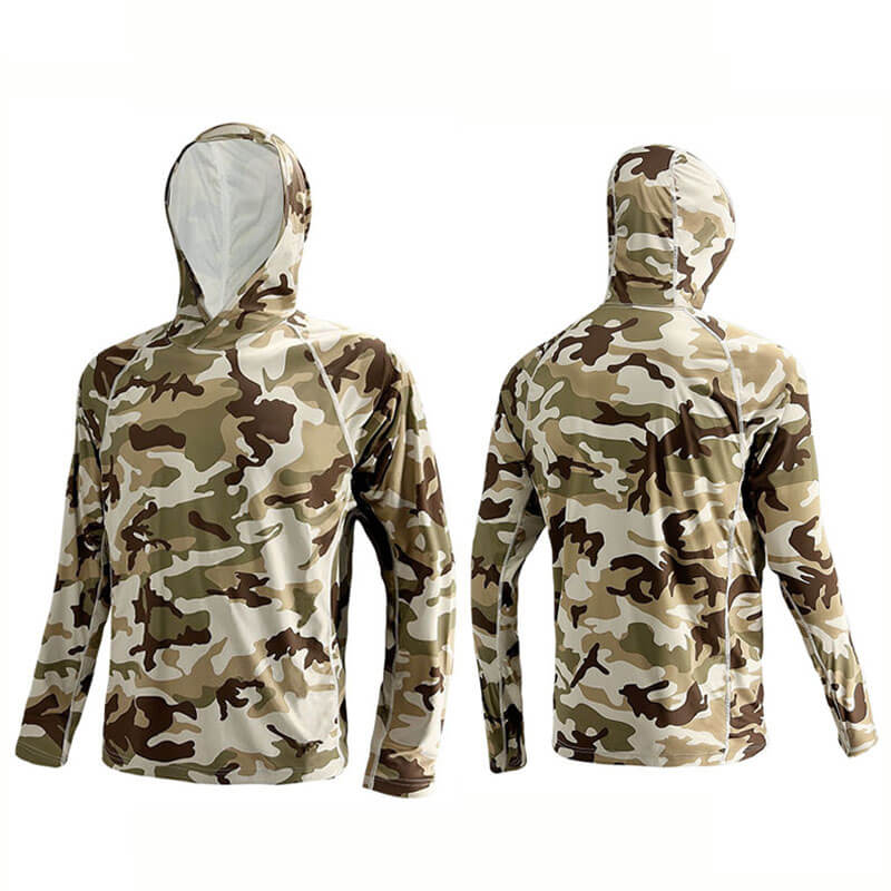 Brown Camo Fishing Hooded